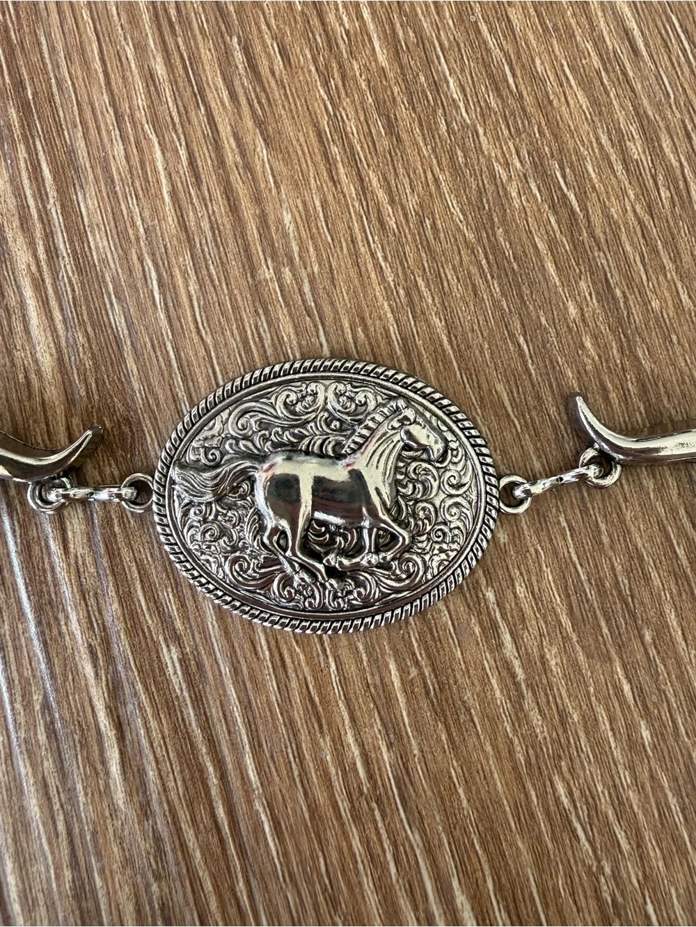 Western Metal Concho Chain Belt